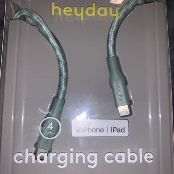 Heyday 4' Apple iPad iPhone Lightning To USB-C cable-Green New Unused Open Box - Picture 2 of 2